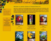 Jannie Ledard Glass Art website screenshot