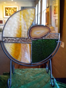 Serene Mandala, Stained Glass Art by Jannie Ledard, Talent, Oregon