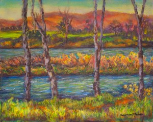 Morning at Touvelle Park, oil painting by Christina Madden