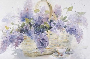 "Lilacs", one of Judy's most popular paintings. ©Judy Buswell. All Rights Reserved.