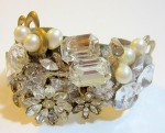 Sumptuous 'Ice Flowers' wristy cuff bracelet by fashion jewelry designer Wendy Gell