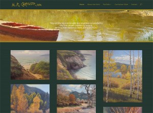 Screenshot of www.michaelcarpenterart.com homepage, created by Hannah West Design in April 2015